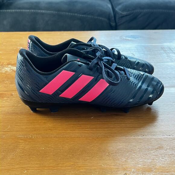 Adidas Nemeziz 17.4 Soccer Cleats Youth Size 5.5 Navy Pink Firm Ground FG Shoes - Picture 4 of 6
